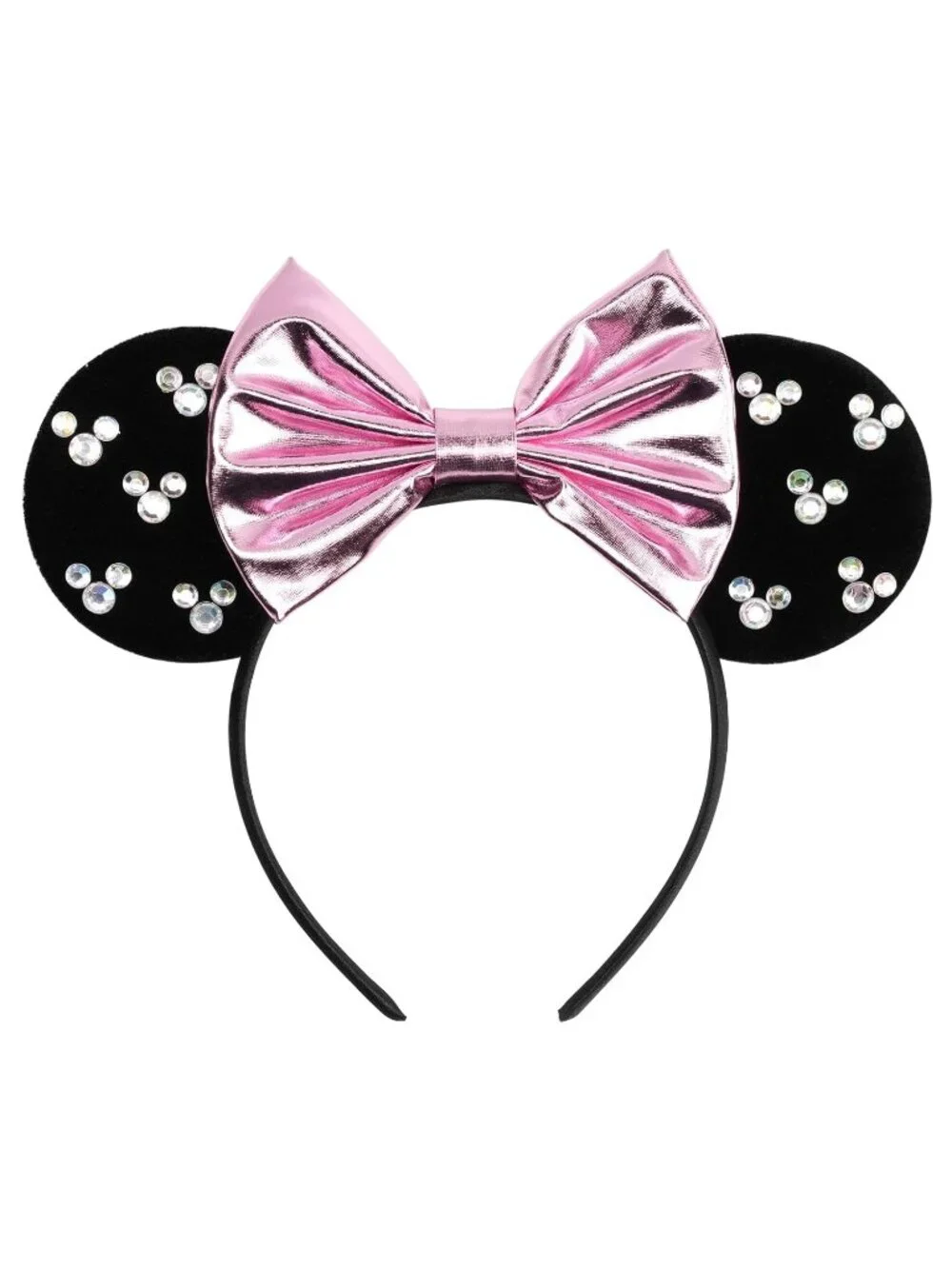 Women Black-Pink cotton Candy-Inspired Mickey Mouse Hair Headband